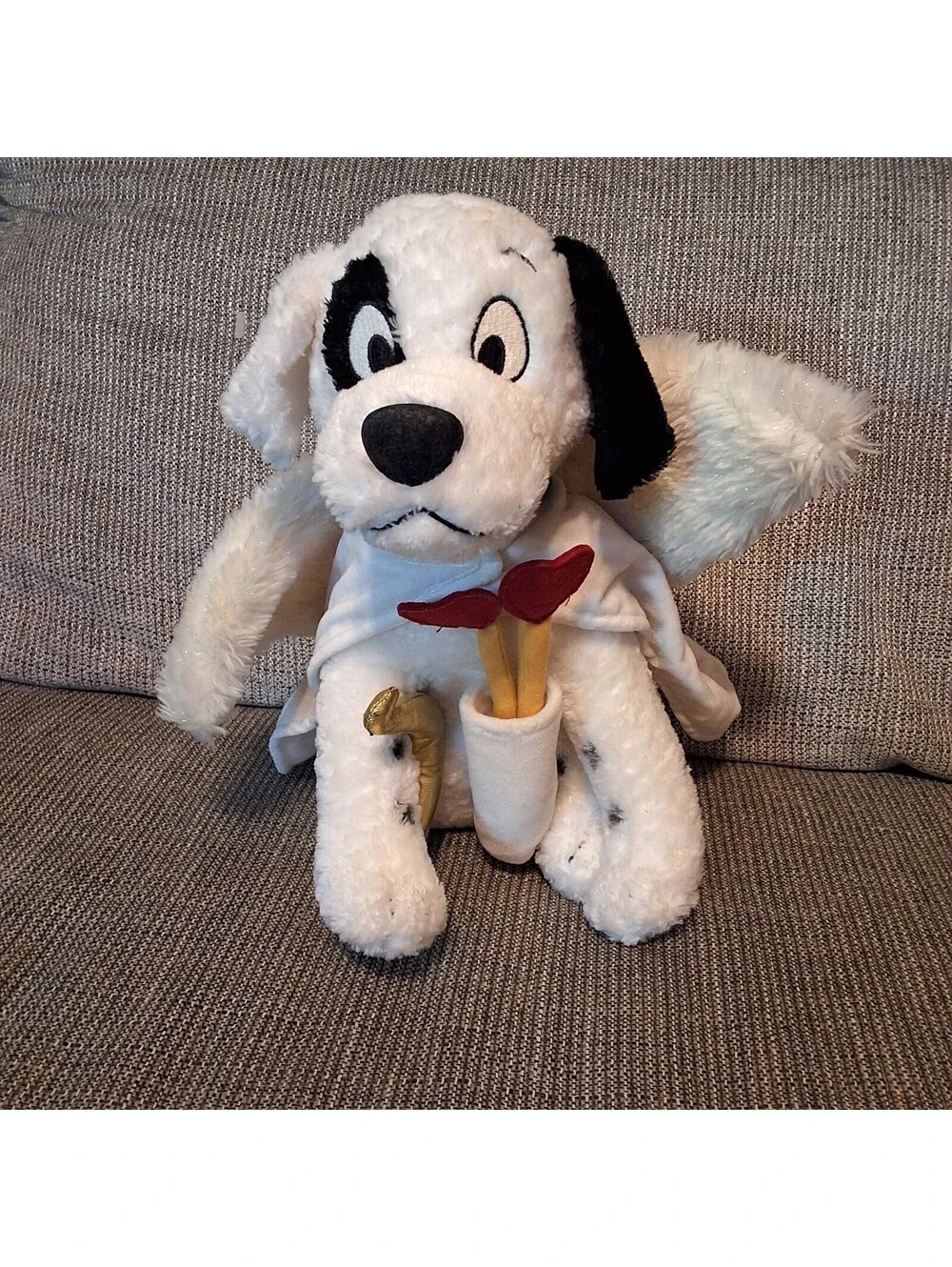 Disney Store Patch Angel Dog Plush Toy